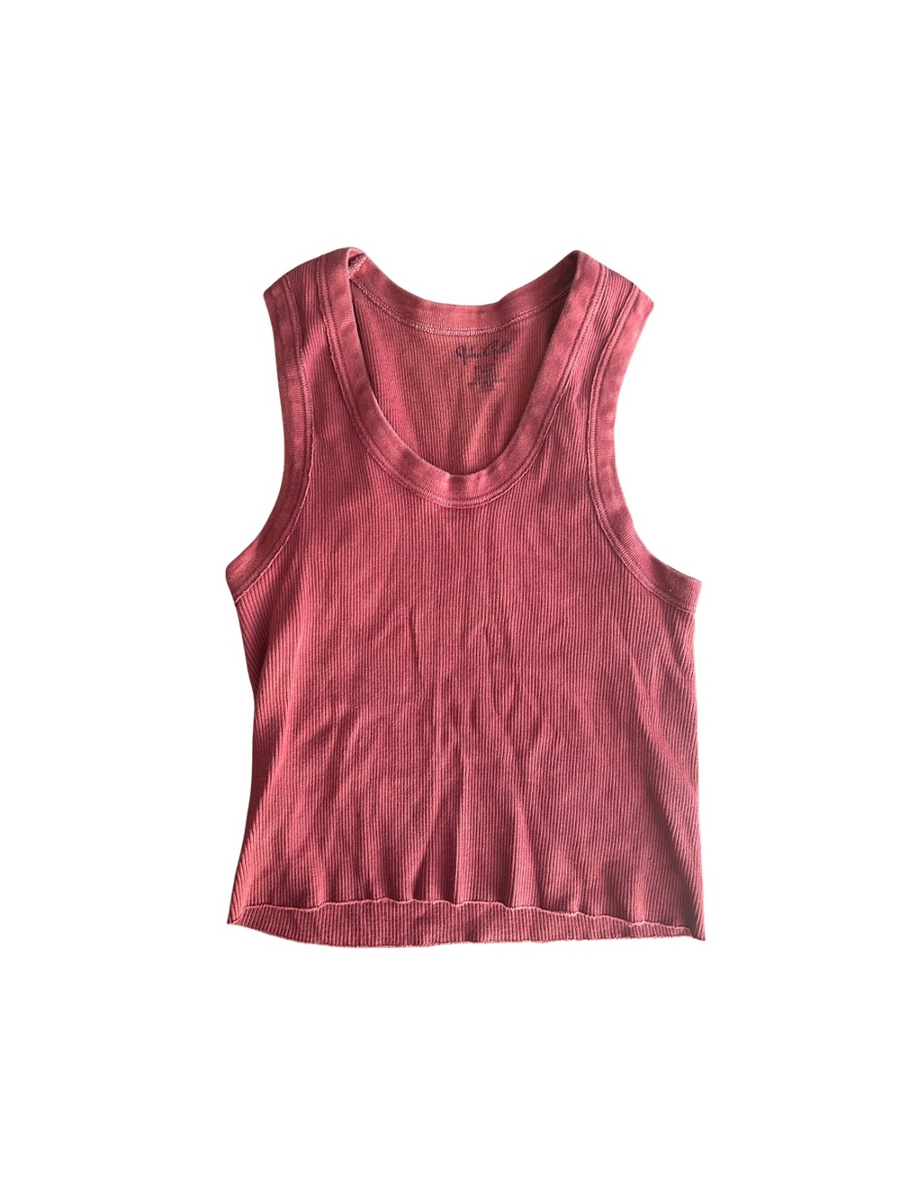 Women’s Ribbed Scoop Neck Tank - Dusty Rose
